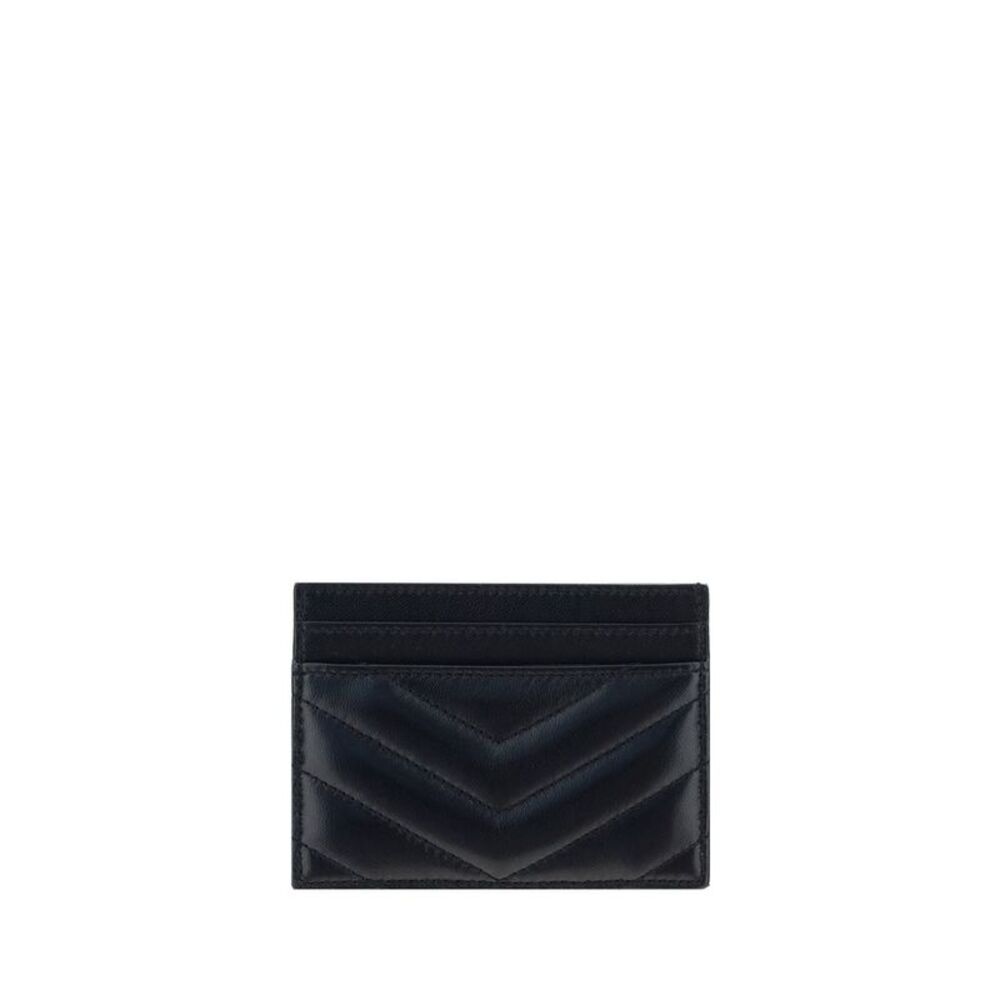 Saint Laurent Black Lamb Ovis Aries Aries Women's Wallet - Picture 2 of 2